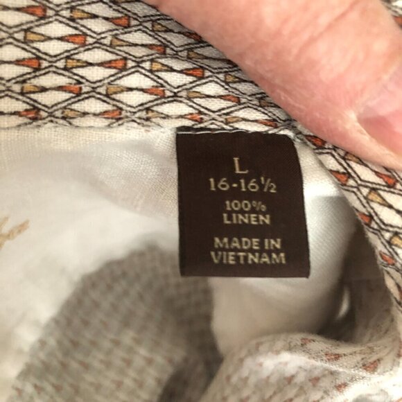 Tasso Elba 100% Linen Short Sleeve Shirt - Picture 4 of 7